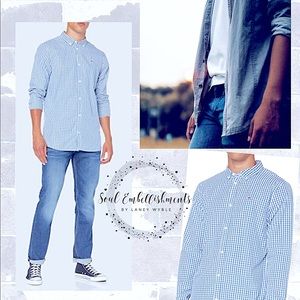 👔Men’s Tommy’s Checkered Long Sleeves Button Down